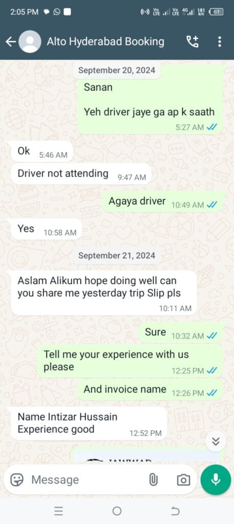 rent a car service karachi